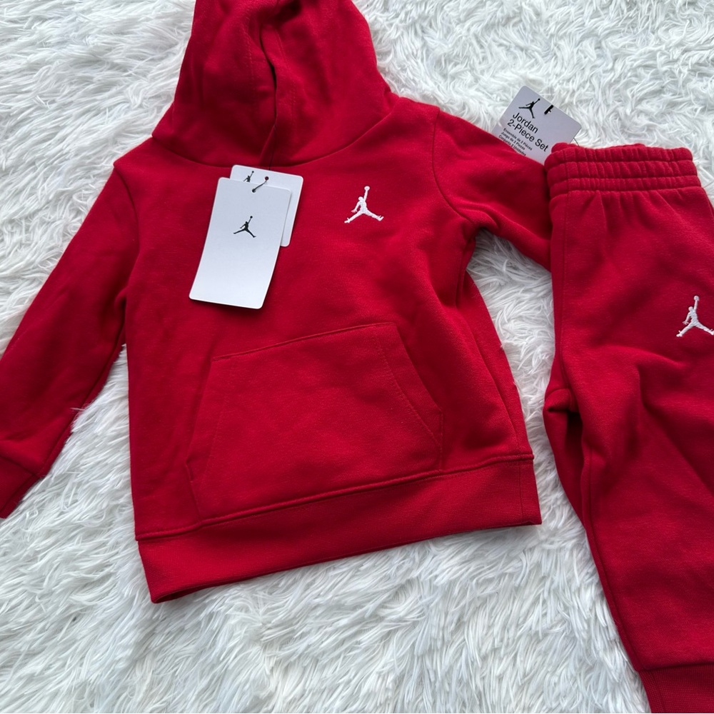 Kids Jordan Red Hoodie and Joggers Set 12months New